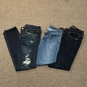 American Eagle Outfitters Skinny Jeans Black and Blue